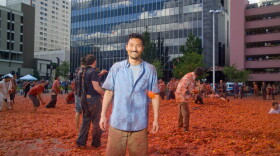 Host Yul Kwon at La Tomatina en Reno, America’s biggest tomato fight. Using aerial footage, high-definition video and real-time satellite data, AMERICA REVEALED traces the movements and communications that miraculously come together to manufacture goods, transport people and materials, grow tons of food and power our increasingly tech-savvy nation.