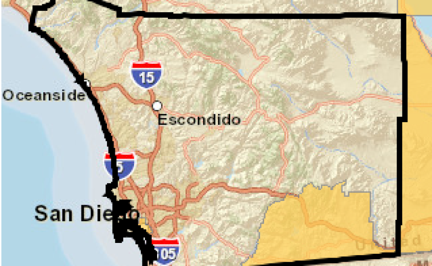 The shaded areas represent communities that have too few dentists, according to federal standards. Dr. Harriet Seldin says San Diego has one of the highest dentist-to-patient ratios in the nation.