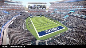 A rendering of a proposed NFL stadium in San Diego. 