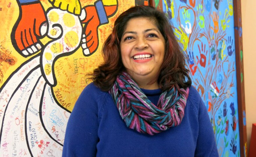 Gabriela Medina, a resident of Denver's Westwood neighborhood, works as a health educator in local schools and churches. She now spends some of her time teaching her neighbors how and why the tap water is safe.