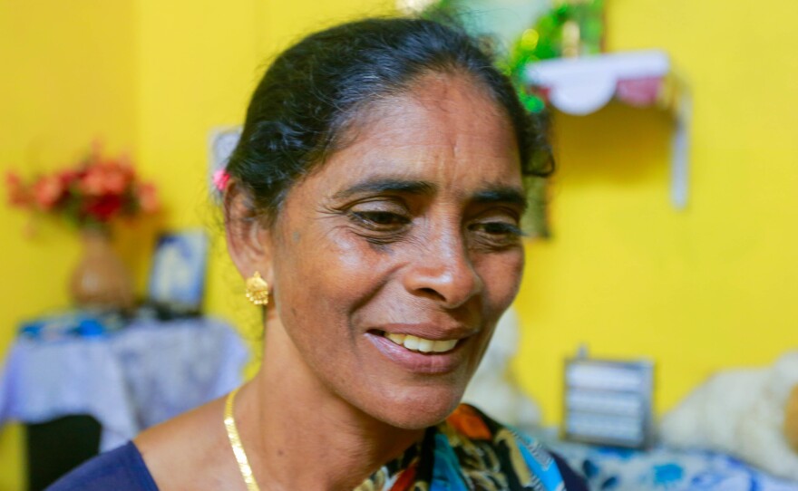 Lissy Sunny is president of the Women's Collective formed last fall to represent the nearly all-female work force of tea pickers at the Kanan Devan Hills Plantations Company.
