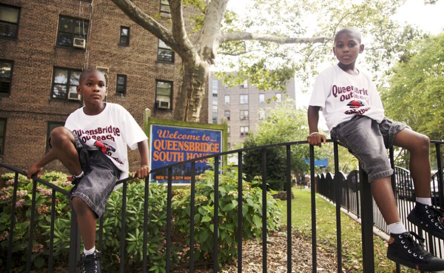 Twin brothers Jameel and Jaleel Faussett were 9 when this photo was taken in 2011. Residents of Queensbridge Houses in Long Island City, they were participating in a neighborhood summer camp funded by former Queensbridge Houses resident and NBA star Ron Artest. That same day, Artest threw his yearly cookout at Queensbridge Park, featuring free food and entertainment for the entire community.