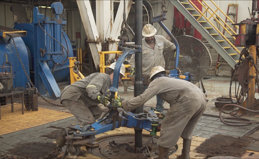 Offshore oil rig workers