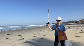 Vi Nguyen is a local pediatrician who has been picking up plastic along San Diego's coastline for the past seven years.