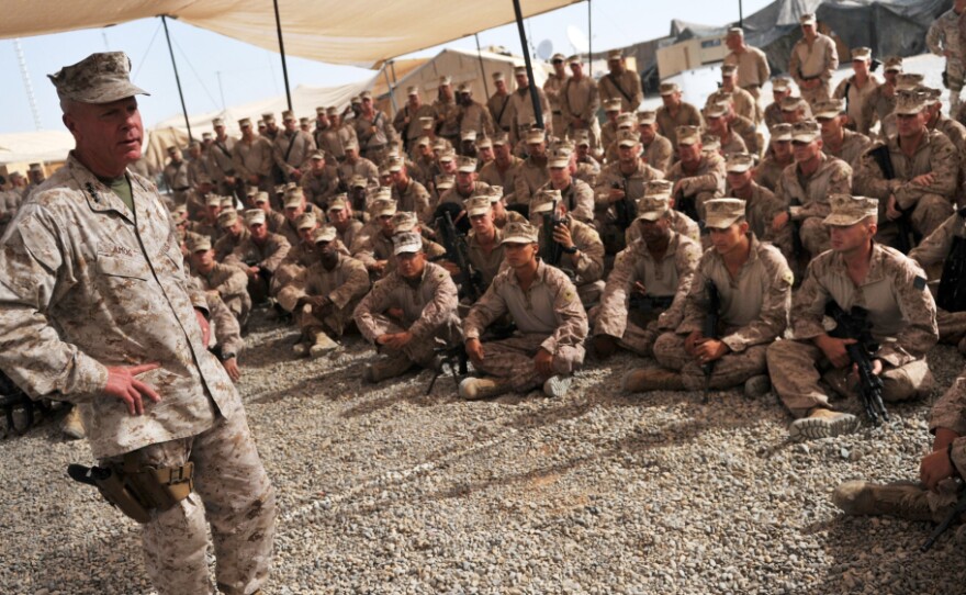 The Marines' most senior officers — including top commander Gen. James Amos (shown here in 2011 in Afghanistan's Helmand province) — are weighing in on recent incidents involving misconduct by troops serving in Afghanistan.