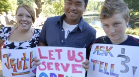 General view of atmosphere at the Servicemembers Legal Defense Network Grassroots Rally in support of repealing 'Don't Ask, Don't Tell' at Deering Oaks Park near the University of Southern Maine campus on September 20, 2010 in Portland, ME.