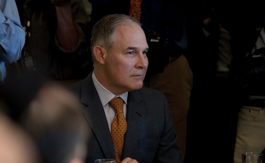 Environmental Protection Agency Administrator Scott Pruitt attends a Cabinet meeting with President Trump in June.