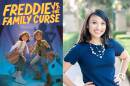 The cover for Freddie Vs. The Family Curse and and author picture of Tracy Badua