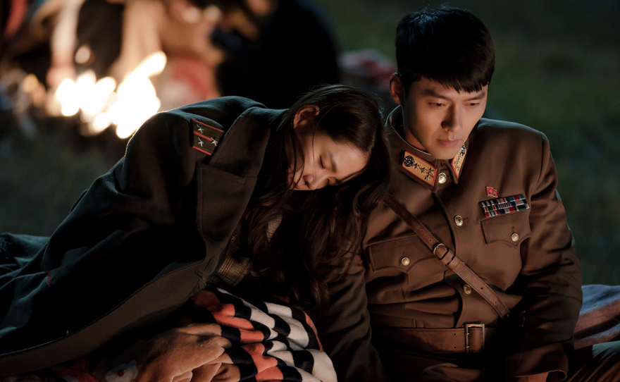 Son Ye-jin as Yoon Se-ri and Hyun Bin as Ri Jeong-hyeok in <em>Crash Landing on You.</em>