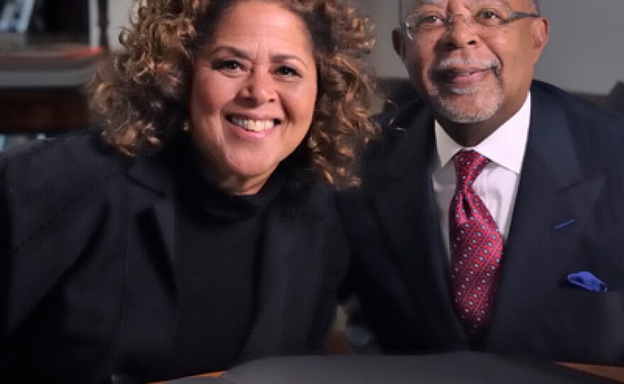 Anna Deavere Smith and Henry Louis Gates, Jr. during the filming of FINDING YOUR ROOTS – Season Two.