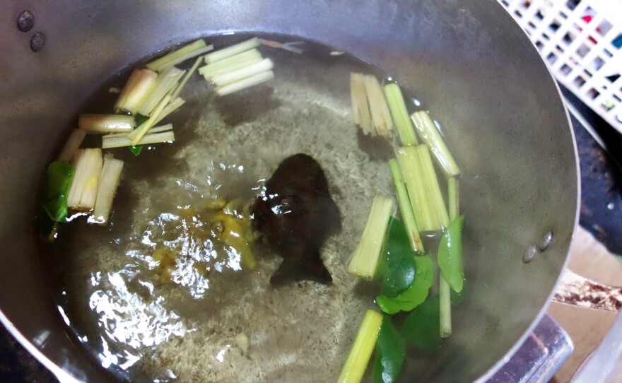 The iron in the Lucky Iron Fish gets released slowly as the water boils, and released into the food cooked in it, too.