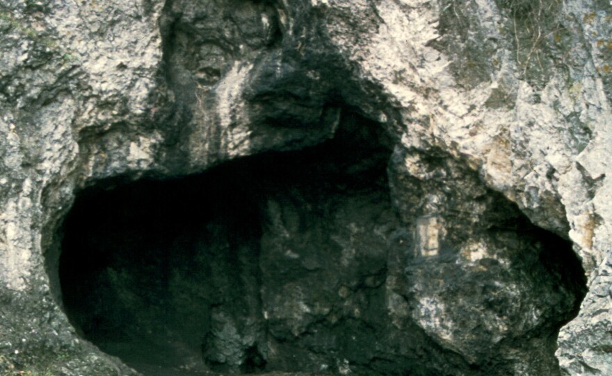 The Spy Cave site in Belgium from which several Neanderthal skeletons were excavated in 1886. Only one skeleton was used in this study.