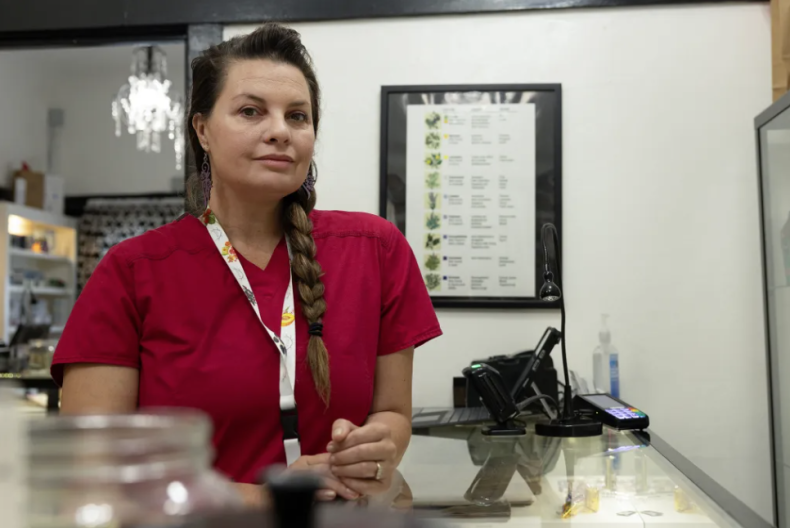 Kimberly Cargile, CEO of A Therapeutic Alternative, at the dispensary in Sacramento on July 19, 2023.