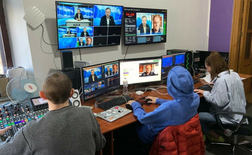 February Morning operates from a studio in Kyiv, the Ukrainian capital, and broadcasts on YouTube. It claims 10 million viewers a week, 60 percent of them in Russia.