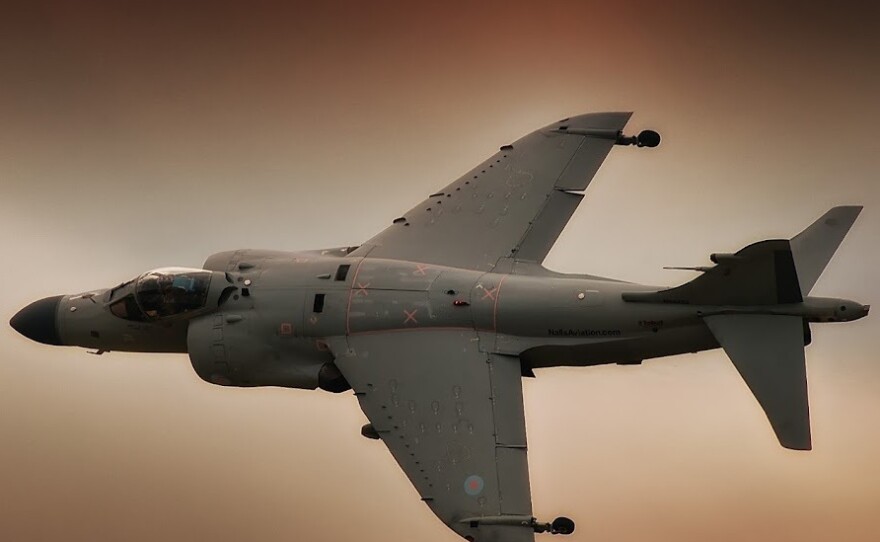 Art Nalls flies his rare 1979 Sea Harrier.  Since he restored it, Nalls has flown it at air shows across the country.