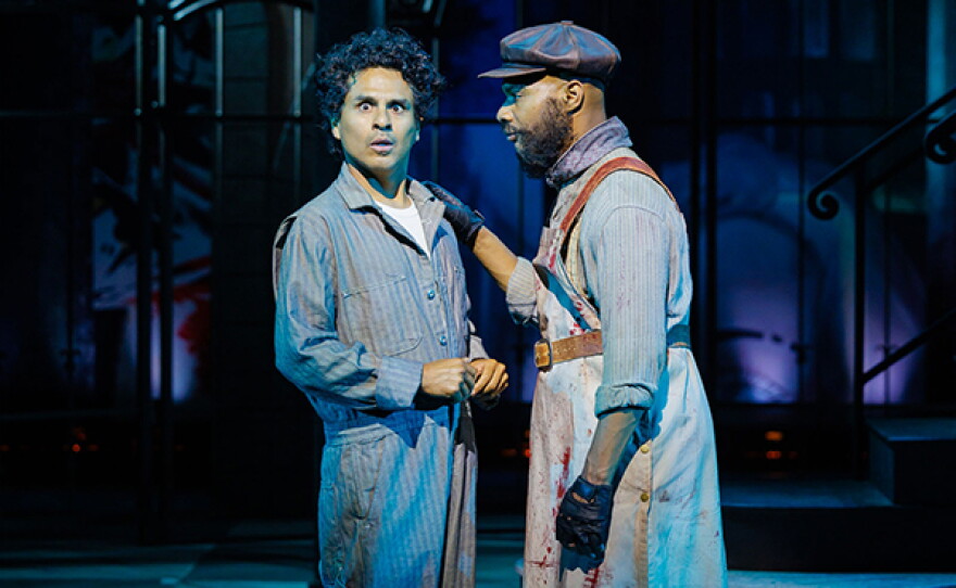 Reza Salazar as Pompey and Trevor Butler as Abhorsen in "Measure for Measure," 2026. Photo by Rich Soublet II.