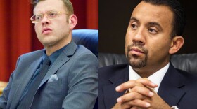 Former San Ysidro School District administrators Jose Arturo Sanchez-Macias, left, and Julio Fonseca, are shown in these undated file photos. 