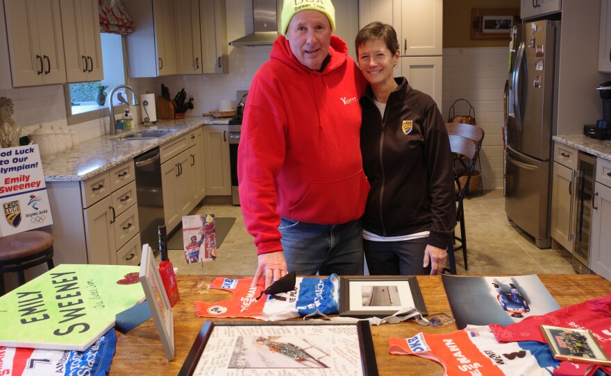 Larry and Sue Sweeney will watch their daughter Emily race from half a world away. "It's really hard," said Sue Sweeney. "We've seen what can happen."