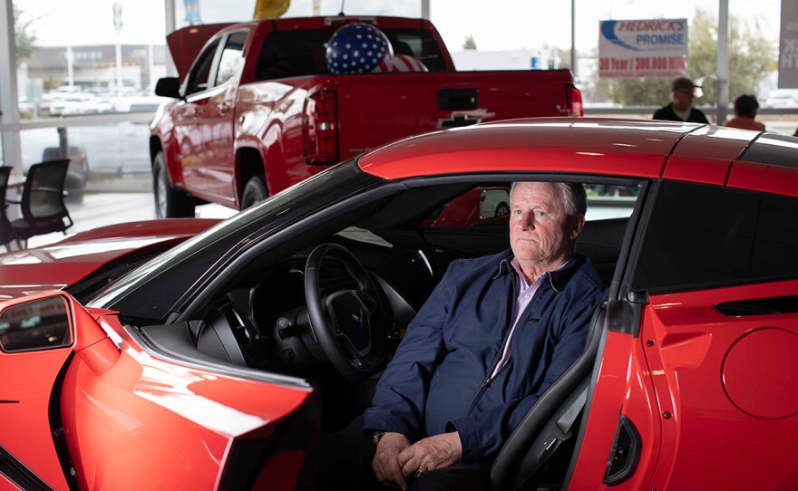 Forty-two years after dropping out of Fresno State to take a job at a Chevrolet dealership, Wade Hedrick, pictured in this undated photo, is still at the same job but is returning to the university to pursue his bachelor’s degree.