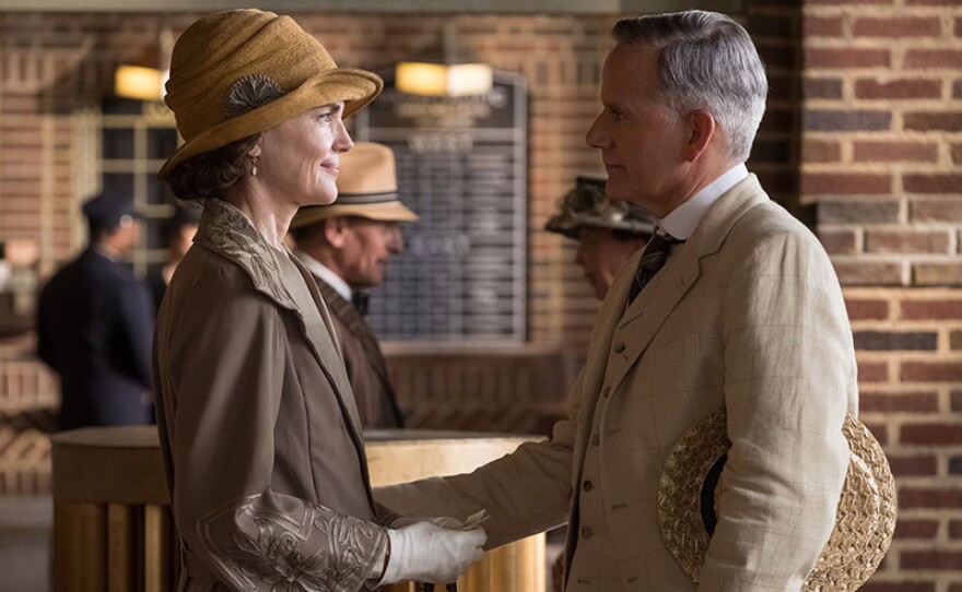 Shown from left to right: Elizabeth McGovern and Campbell Scott in "The Chaperone."