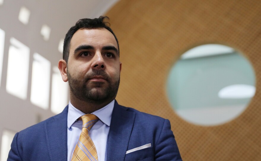 Omar Shakir, who oversees Israeli and Palestinian policy for Human Rights Watch, awaits a hearing in September at Israel's Supreme Court in Jerusalem. The court affirmed Shakir's deportation, a move that has prompted protests from members of the international community.