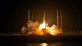 SpaceX's Dragon spacecraft atop rocket Falcon 9 lifts off from Pad 40 of the Cape Canaveral Air Force Station in Titusville, Florida. 