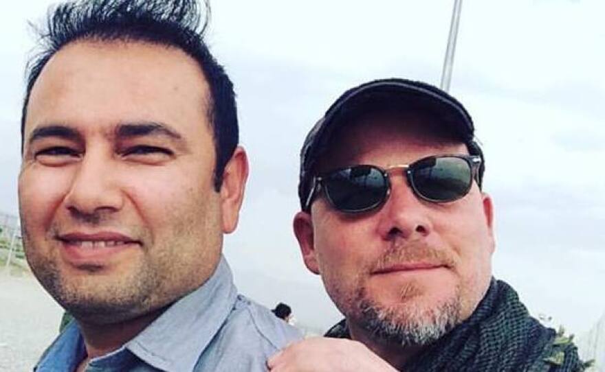 Zabihullah Tamanna (left) and David Gilkey in Afghanistan on June 2.