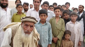 Pakistani refugees displaced by the violence are living in a camp outside Peshawar.