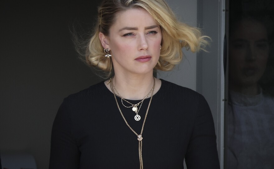 Actress Amber Heard departs the Fairfax County Courthouse on June 1 in Fairfax, Virginia.