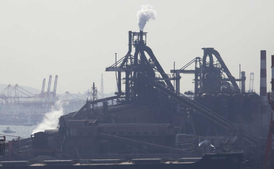 Japan's Nikkei lost 2.5 percent after President Trump announced the tariffs. JFE Steel Corporation has a factory in Kawasaki near Tokyo.