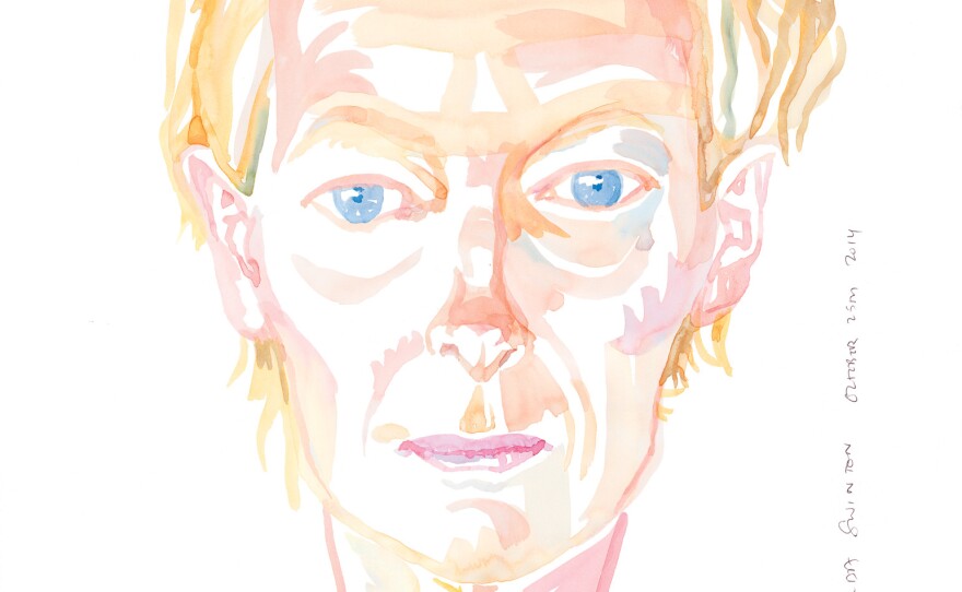 Don Bachardy's portrait of actress Tilda Swinton.