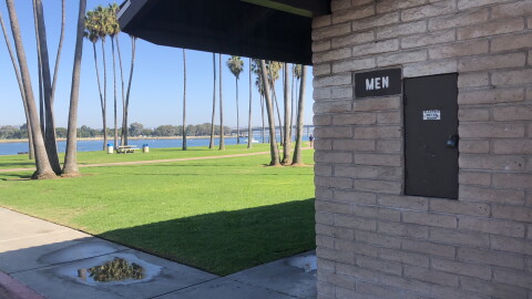 A bathroom in Mission Bay Park near Sunset Point is shown on Oct. 31, 2018.