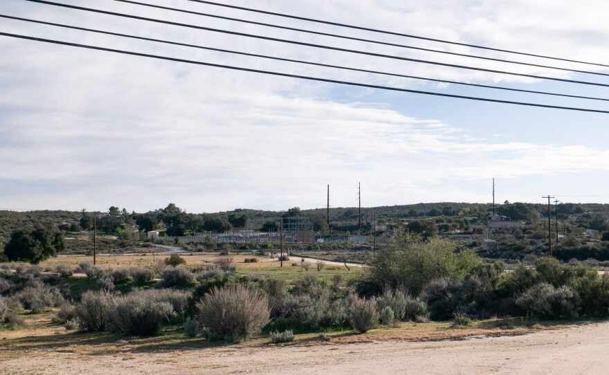 Energy infrastructure in Boulevard helps power homes in East County and transport electricity to central and coastal San Diego. The photo was taken on March 6, 2026.