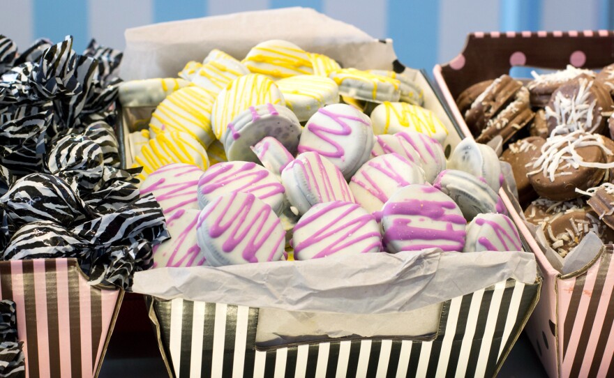 Arguably Peru's most famous cookie, alfajores, a shortbread cookie with dulce de leche filling.