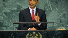 President Obama speaks during the United Nations General Assembly on Wednesday at U.N. headquarters in New York.