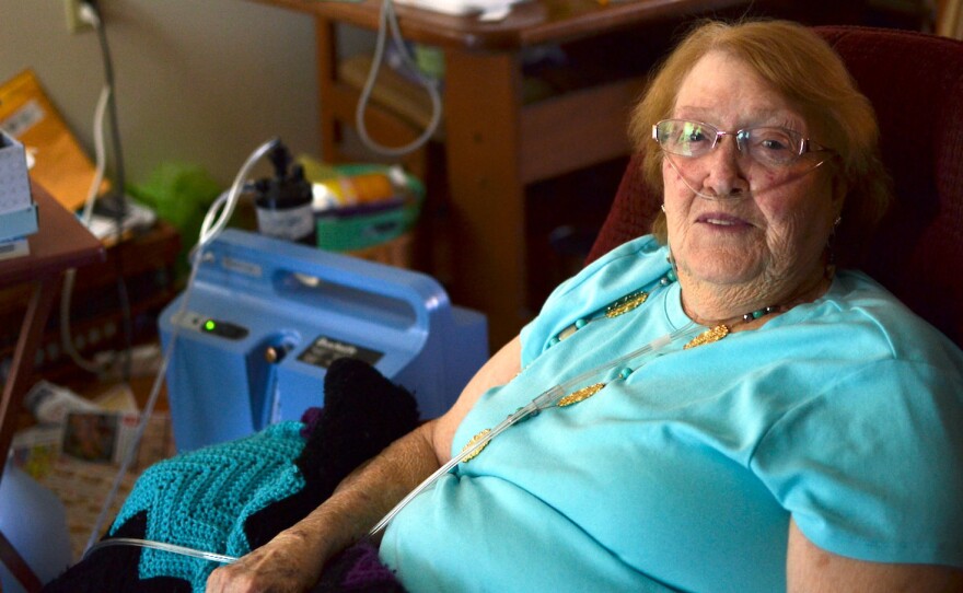 Charlotte Potts, who has a history of heart problems, lives within sight of Livingston Regional Hospital. After a recent stint there, she was discharged into the care of a home health agency, and now gets treatment in her apartment for some ailments.