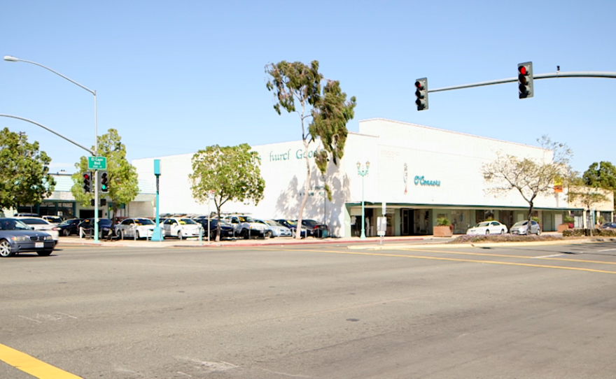 O'Connor's Church Goods and a car dealership on El Cajon Boulevard are pictured, March 23, 2016.