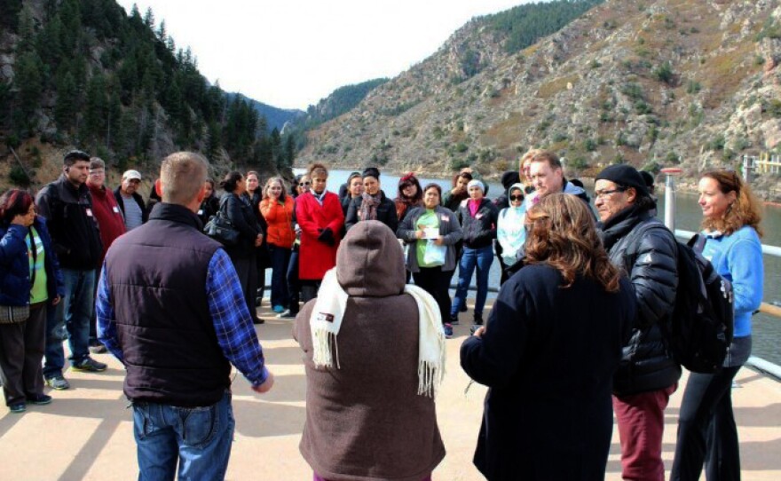 A group of community leaders from Denver's Westwood neighborhood toured the Waterton Canyon Reservoir in late October, to learn how the city's water is filtered and treated.