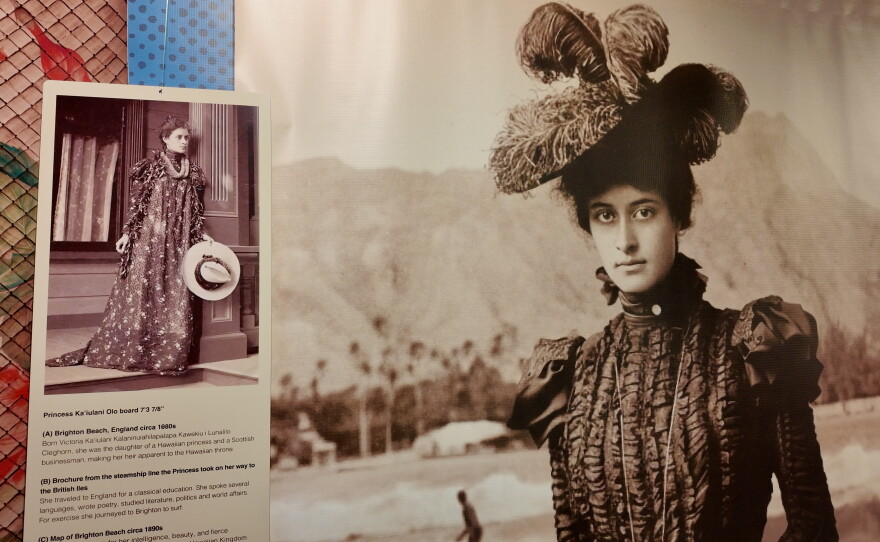 Hawaiian princess Ka'iulani is shown in this historic photo at the California Surf Museum in Oceanside on July 1, 2026.