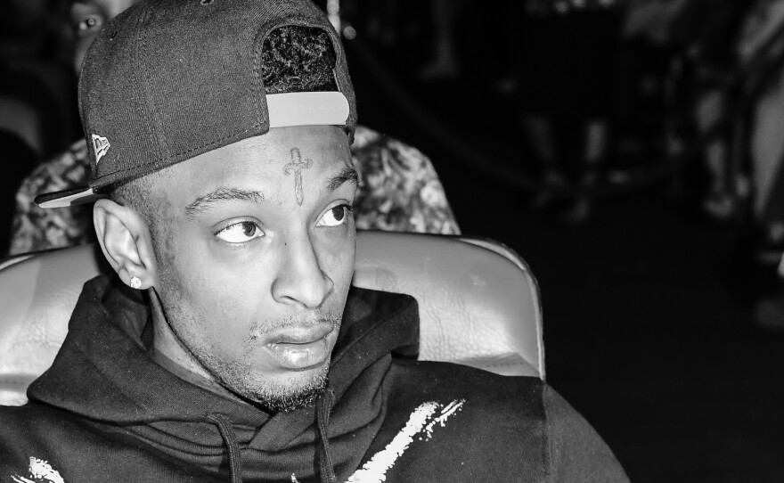 Rapper 21 Savage attends a screening of <em>Noisey: Atlanta 2 </em>at The Plaza Theatre in Atlanta in January.