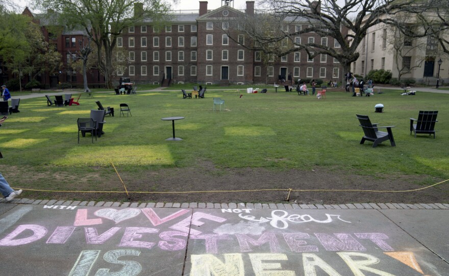 Protesters at Brown University took down their encampment after a deal was reached on April 30, setting up a divestment vote in the fall.