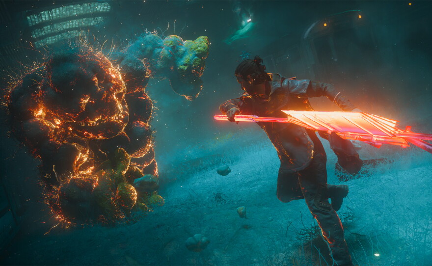 Where Jesse's Service Weapon could morph into different guns, Dylan's Aberrant shifts between brutal melee forms.