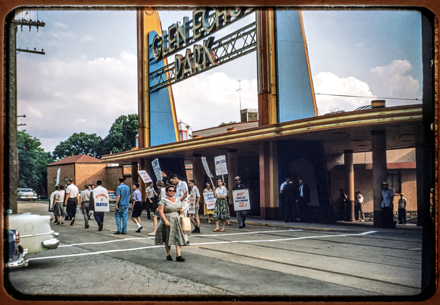 Glenn Echo Amusement Park circa 1960 when it was whites only. The documentary "Ain't No Back to a Merry-Go-Round" explores the 1960 protest involving Blacks and whites to integrate the park. (2024)