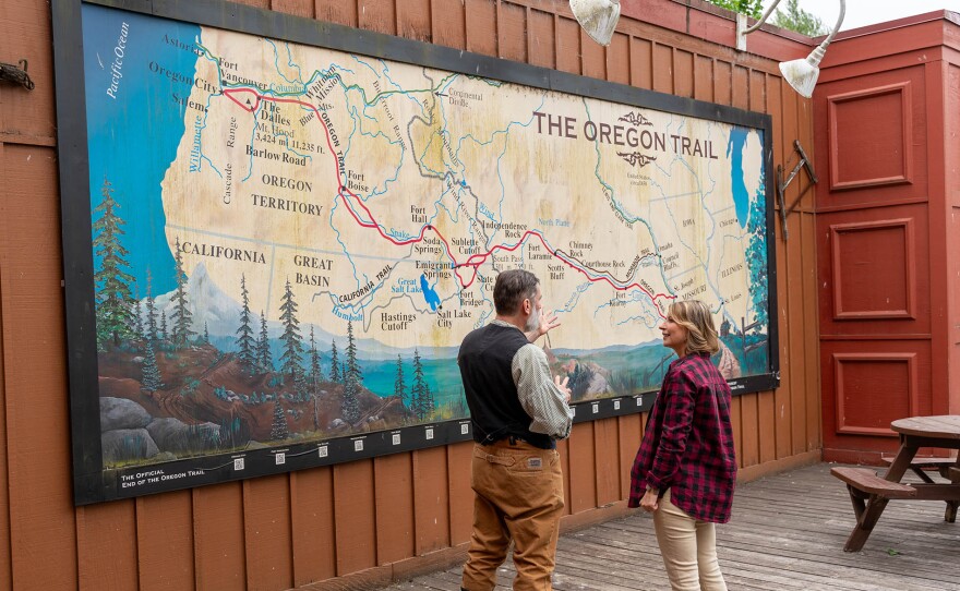 Samantha wraps up her trip at the End of the Oregon Trail Interpretive Center and gets a hands-on lesson in what it took to be a successful pioneer from Interpreter John Jarvie.