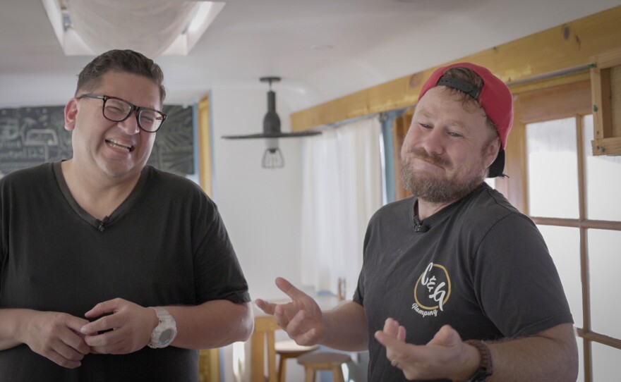 Host Jorge Meraz and Christian Hudon have fun exploring his funky little bed and breakfast place with themed rooms.