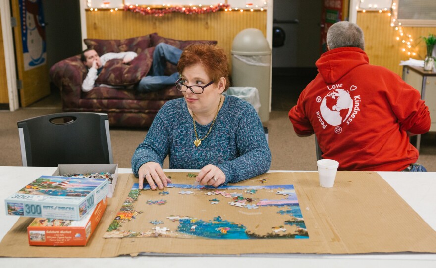 Pauline, 46, puts together a puzzle at her day program. Adults with intellectual disabilities are among groups with one of the highest rates of sexual assault in the United States, according to previously unpublished sex crime data from the Justice Department.