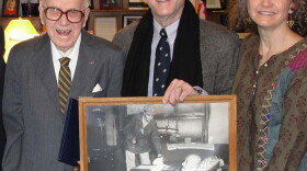 John J. Wilpers Jr., left, with his son John J Wilpers III and daughter Helen Wilpers Read in 2010.
