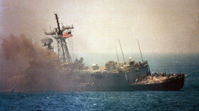 An Iraqi jet fired missiles that hit the USS Stark in the Persian Gulf in 1987, killing 37 U.S. sailors. Iraq and Iran were at war at the time, and the U.S. wanted to keep open the regiion's vital oil shipping lanes. The current friction between the U.S. and Iran has again raised tension in the Gulf. 