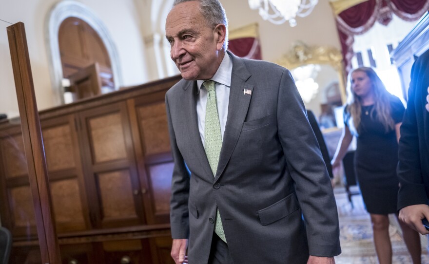 Senate Majority Leader Chuck Schumer (D-N.Y.) said Thursday that the Senate would vote to move forward on the Inflation Reduction Act, the Democrats' package that tackles climate change, prescription drugs and inflation, this weekend.