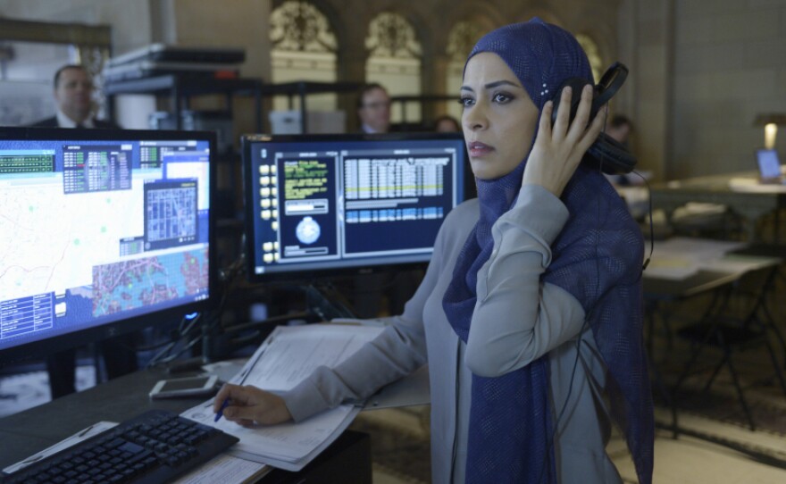 Yasmine Al Massri as Raina Amin, the hijab-wearing sister on ABC's Quantico.